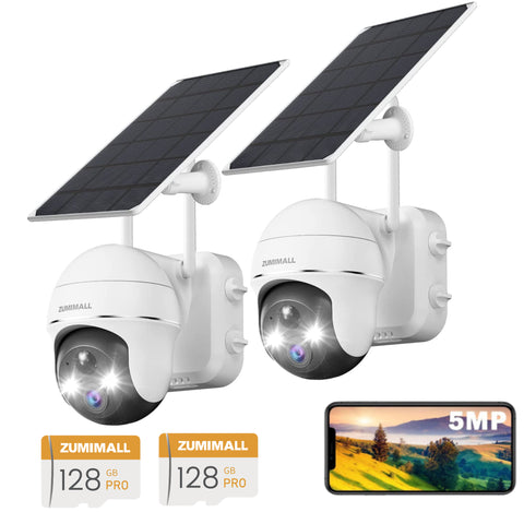 5MP QHD 360°PTZ Wireless Security Camera with solar panel-GX2K(5MP) 【Worldwide Sale】