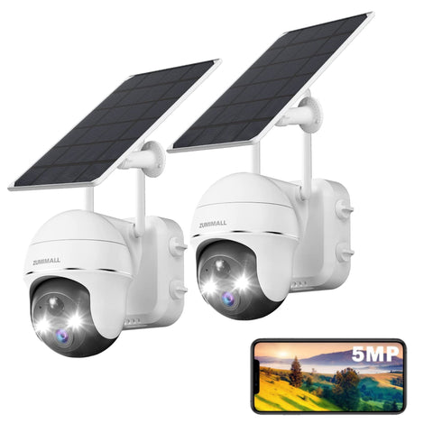 5MP QHD 360°PTZ Wireless Security Camera with solar panel-GX2K(5MP) 【Worldwide Sale】