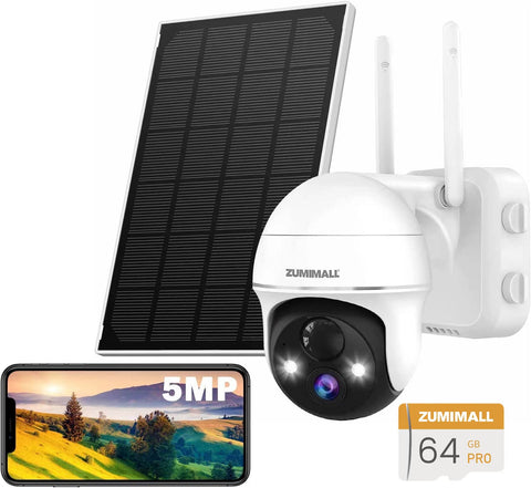 5MP QHD 360°PTZ Wireless Security Camera with solar panel-GX2K(5MP) 【Worldwide Sale】